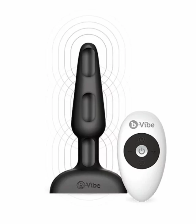 Zdalnie sterowany plug analny - B-Vibe Trio Plug Black