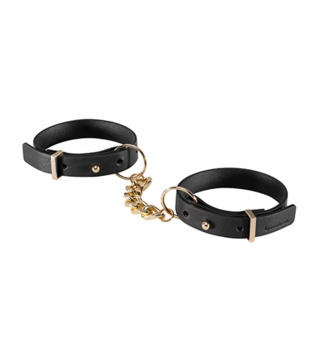 Kajdanki - Bijoux Indiscrets Maze Thin Handcuffs Black