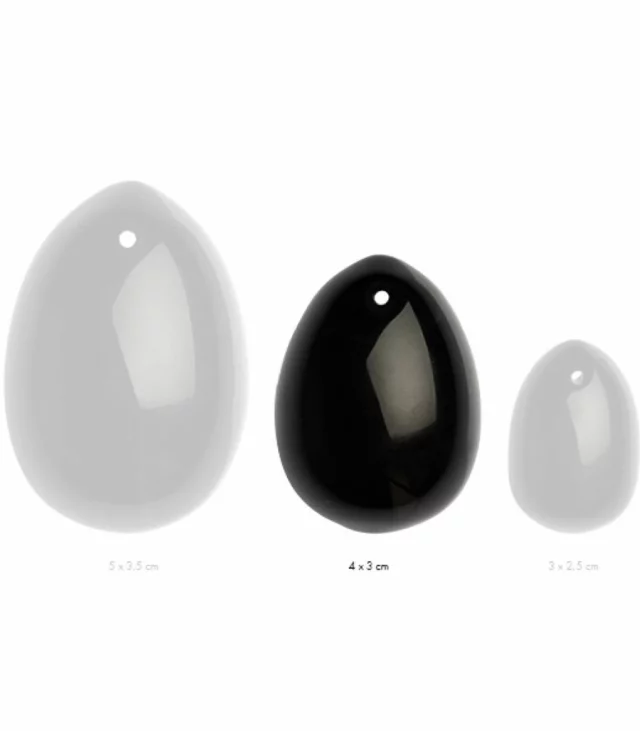 Kulka gejszy - La Gemmes Yoni Egg Black Obsidian M