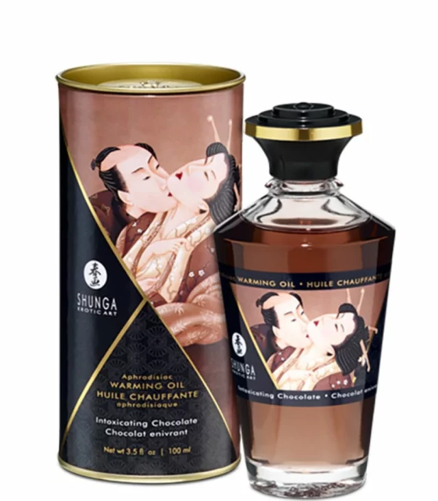 Rozgrzewający olejek do masażu - Shunga Aphrodisiac Warming Oil Chocolate 100 ml