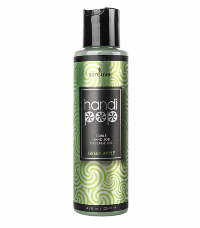 Żel do masażu - Sensuva Handipop Massage Gel Green Apple 125 ml