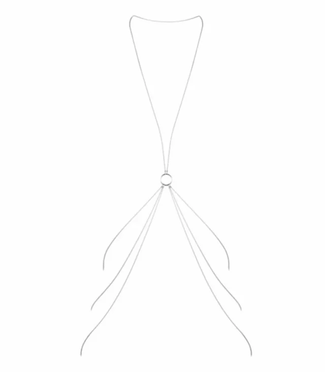 Łańcuszki na ciało ósemka - Bijoux Indiscrets Magnifique 8 Body Chain Silver