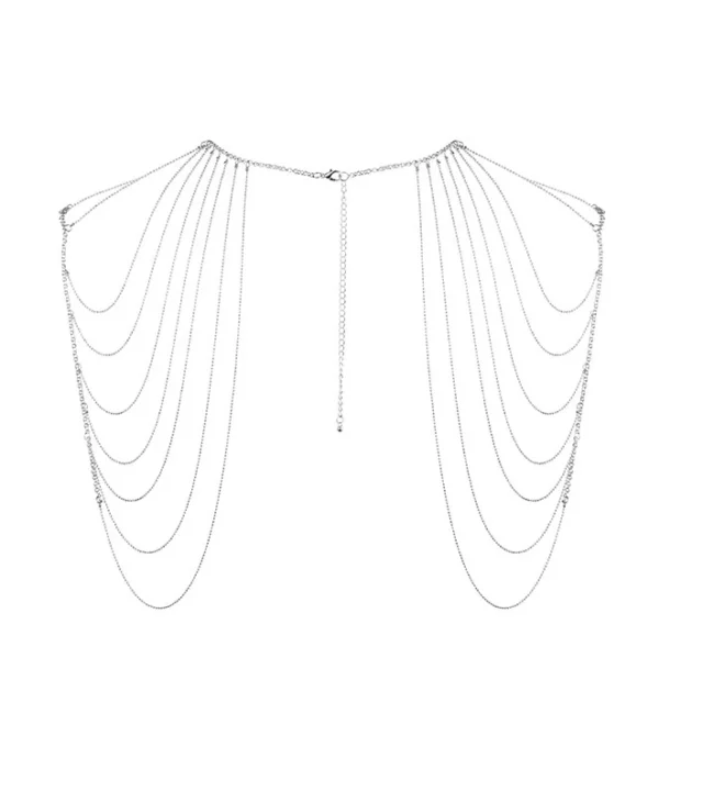 Łańcuszki na ramiona - Bijoux Indiscrets Magnifique Shoulder Jewelry Silver