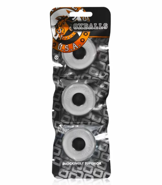 Trzypak pierścieni - Oxballs Ringer of Do-Nut 1 3-pack Clear