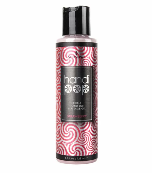 Żel do masażu - Sensuva Handipop Massage Gel Strawberry 125 ml