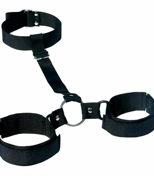 Obroża z kajdankami - S&M Shadow Neck & Wrist Restraint