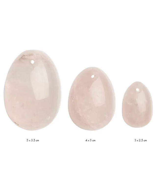 Kulki gejszy - La Gemmes Yoni Egg Set Rose Quartz