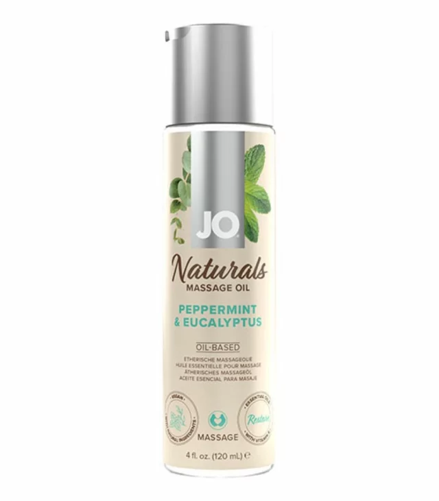 Olejek do masażu - System JO Naturals Massage Oil Peppermint & Eucalyptus 120 ml