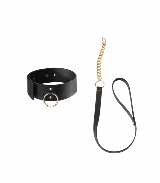 Obroża i smycz - Bijoux Indiscrets Maze Wide Choker Black