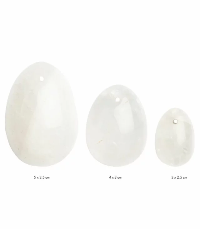 Kulki gejszy - La Gemmes Yoni Egg Set Clear Quartz