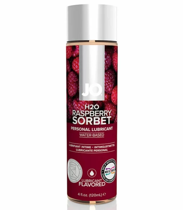 Lubrykant smakowy wodny - System JO H2O Lubricant Raspberry 120 ml, Malina