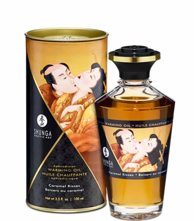 Rozgrzewający olejek do masażu - Shunga Aphrodisiac Warming Oil Caramel Kisses 100 ml