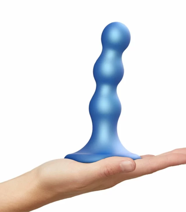 Dildo - Strap-On-Me Dildo Plug Balls Metallic Blue L