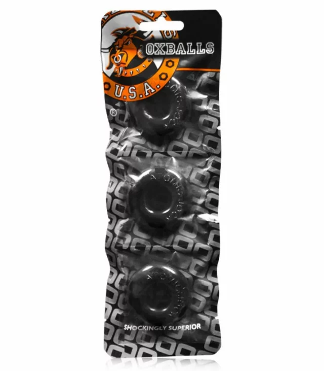 Trzypak pierścieni - Oxballs Ringer of Do-Nut 1 3-pack Black