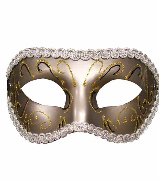 Maska na oczy - S&M Grey Masquerade Mask