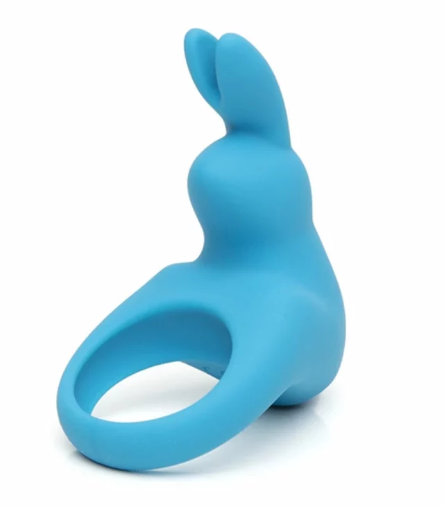 Pierścień wibrujący - Happy Rabbit Rechargeable Vibrating Rabbit Cock Ring Blue