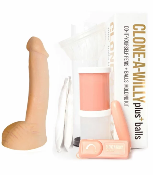 Zestaw do klonowania penisa z jądrami - Clone A Willy Kit Including Balls Nude