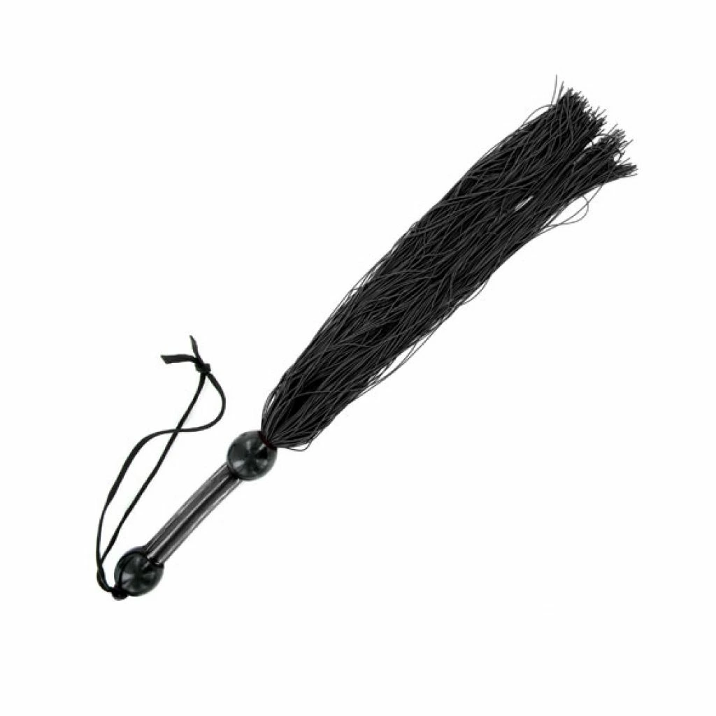 Średni, gumowy bicz - S&M Medium Rubber Whip Black