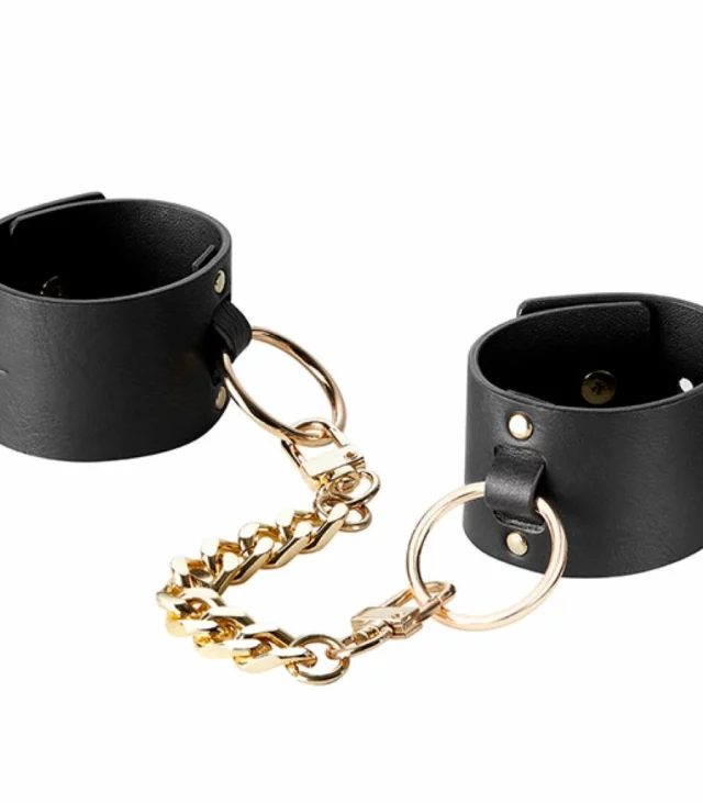 Kajdanki - Bijoux Indiscrets Maze Wide Cuffs Black