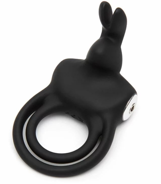 Pierścień wibrujący - Happy Rabbit Cock Ring Black