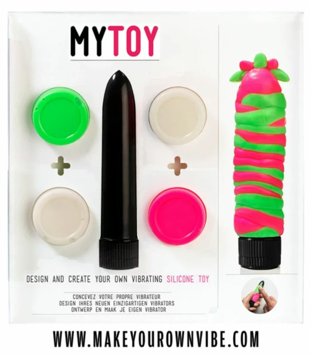 Zestaw do stworzenia wibratora - MyToy Vibrator Kit Green & Pink