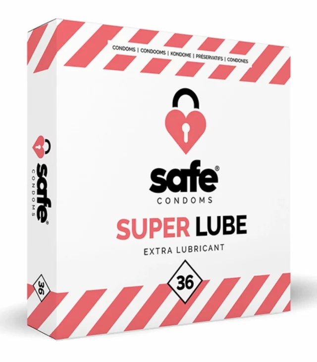 Prezerwatywy nawilżane - Safe Super Lube 36 szt