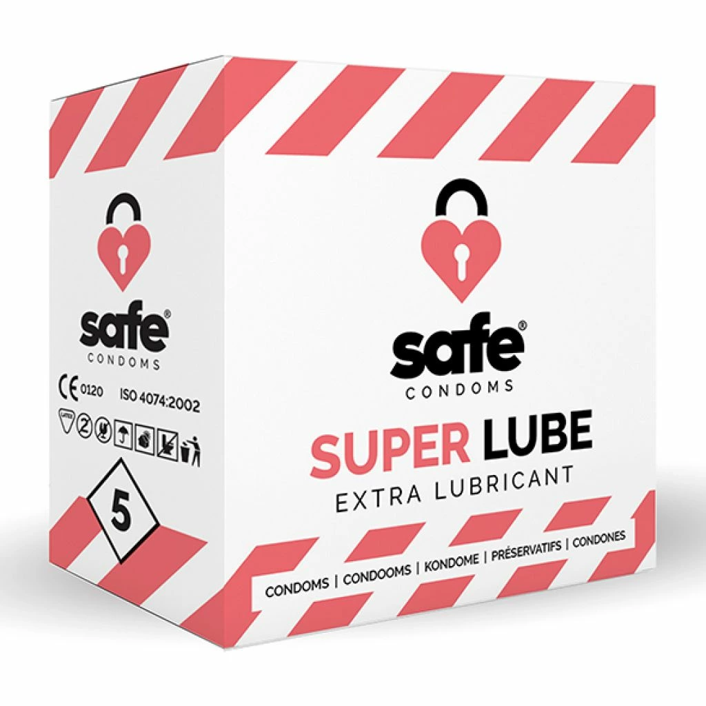 Prezerwatywy nawilżane - Safe Super Lube 5 szt