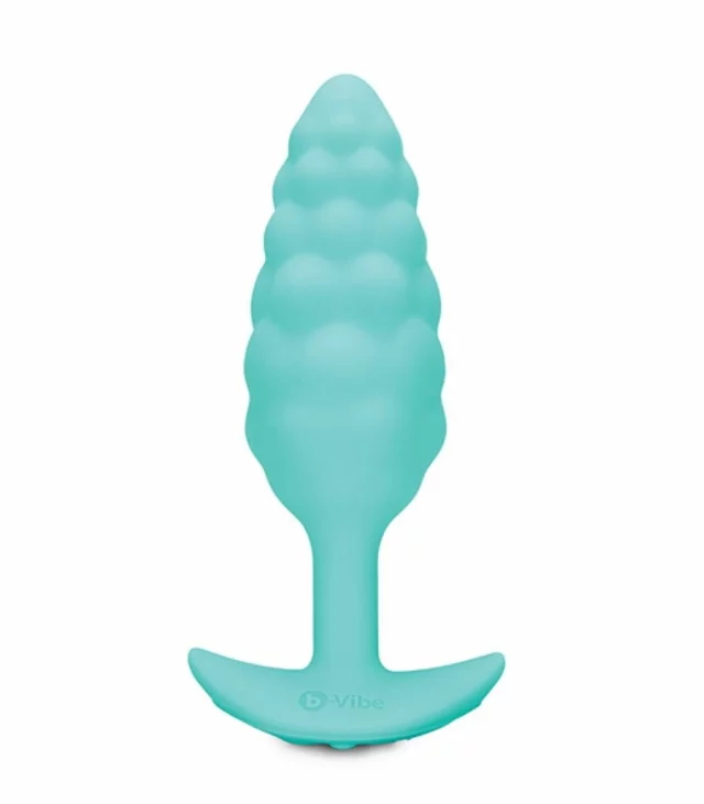 Plug analny wibrujący - B-Vibe Texture Plug Bump Mint