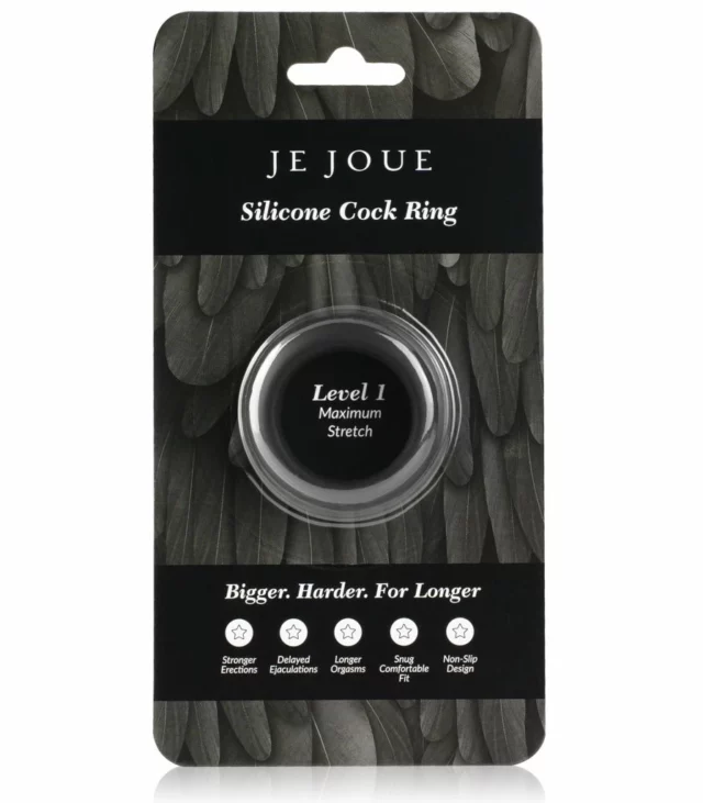 Pierścień erekcyjny - Je Joue Silicone C-Ring Maximum Stretch Black