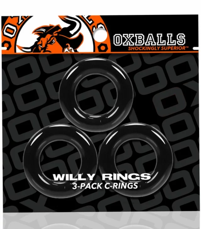 Trzypak pierścieni - Oxballs Willy Rings 3-pack Cockrings Black