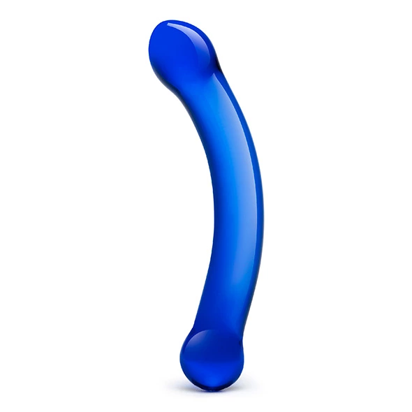 Szklane dildo - Glas Curved G-Spot Blue