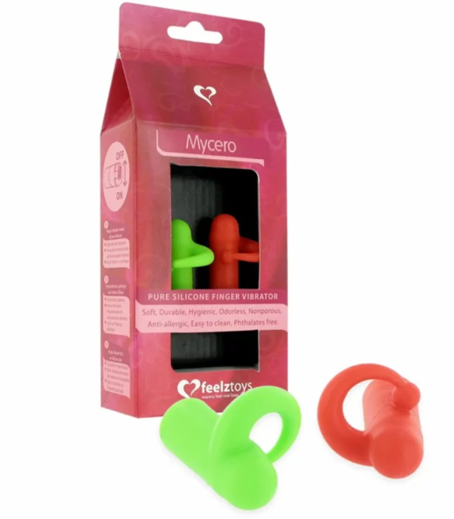 Wibratory na palec - FeelzToys Mycero Finger Fun Green Red