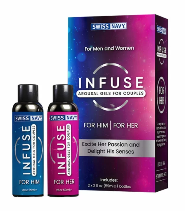 Żel stymulujący - Swiss Navy Infuse 2-in-1 Arousal Gel for Him & Her 2 x 59 ml