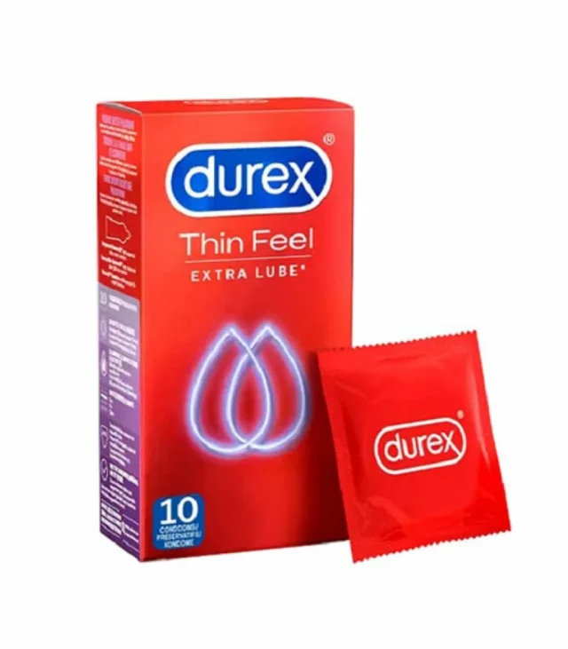 Prezerwatywy - Durex Thin Feel Extra Lube 10 szt