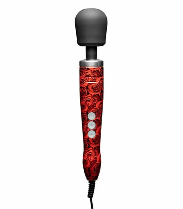 Masażer - Doxy Die Cast Wand Massager Rose Pattern