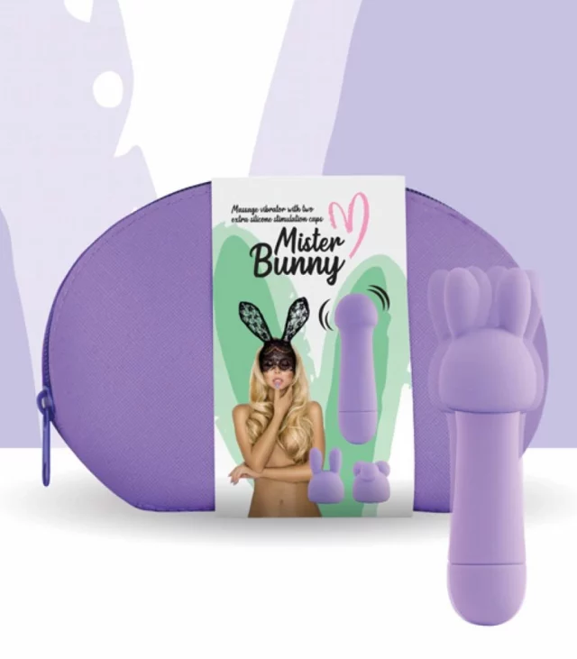 Wibrator - FeelzToys Mister Bunny with 2 Caps Purple