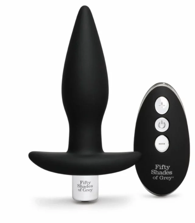 Plug analny wibrujący - Fifty Shades of Grey Relentless Vibrations Remote Control Butt Plug