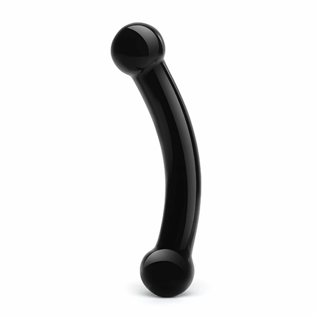 Szklane dildo - Glas Double Bull Black