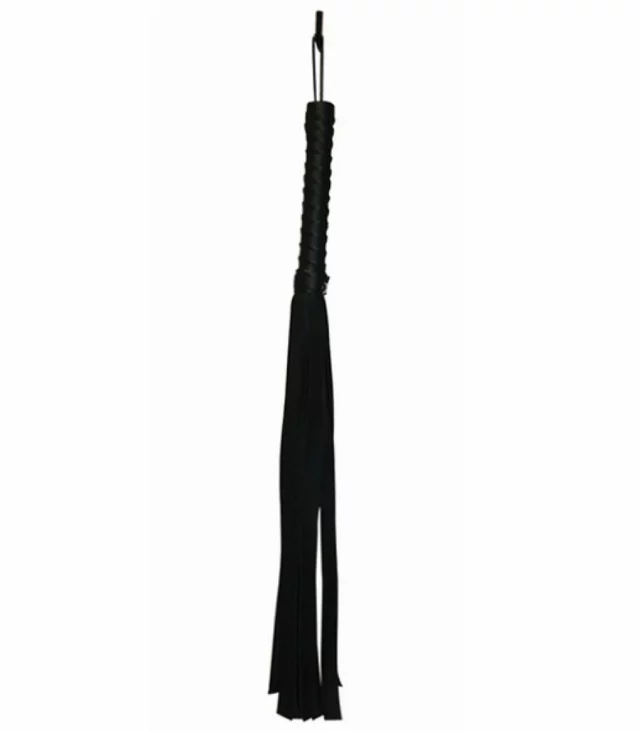 Pejcz skórzany - S&M Black Faux Leather Flogger