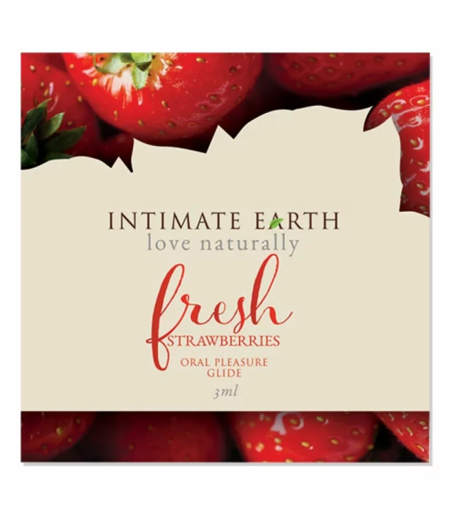 Lubrykant (saszetka) - Intimate Earth Natural Flavors Fresh Strawberries 3 ml