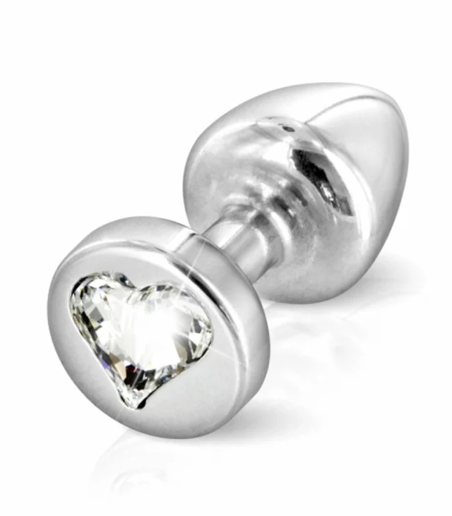 Plug analny - Diogol Anni R Heart Silver 25 mm