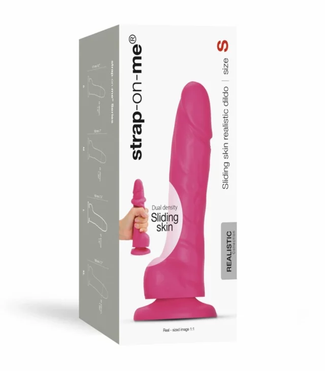 Dildo - Strap-On-Me Sliding Skin Dildo Fuchsia L