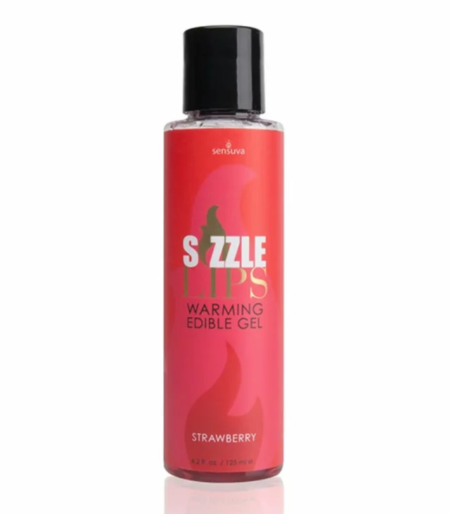 Żel stymulujący - Sensuva Sizzle Lips Warming Edible Gel Strawberry 125 ml