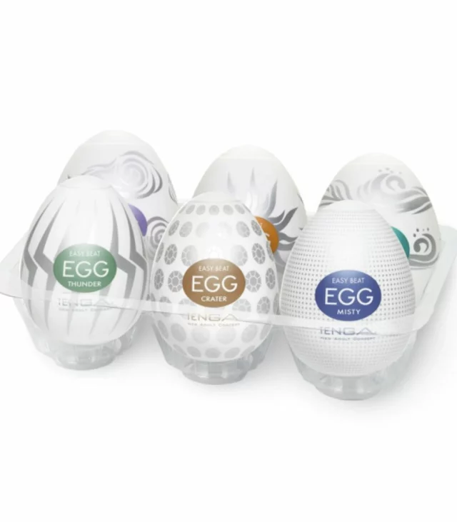 Zestaw sześciu masturbatorów - Tenga Egg 6 Styles Pack Serie 2