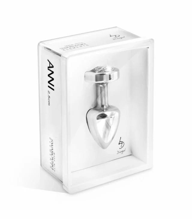 Plug analny - Diogol Anni R Heart Silver 25 mm