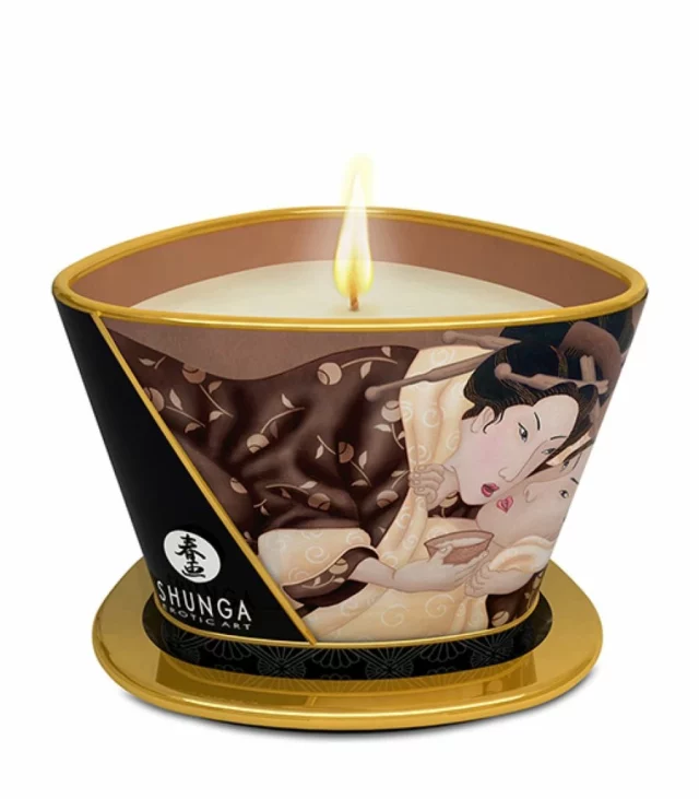 Świeca do masażu - Shunga Excitation Chocolate 170 ml