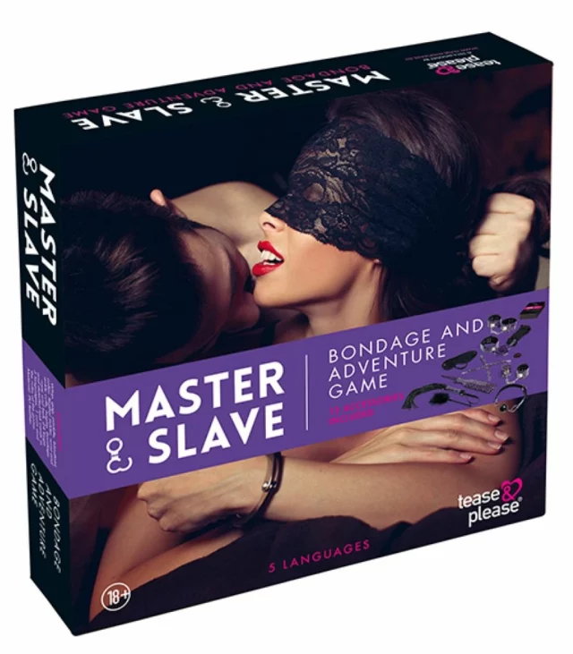 Gra erotyczna z akcesoriami - Master & Slave Bondage Game Purple