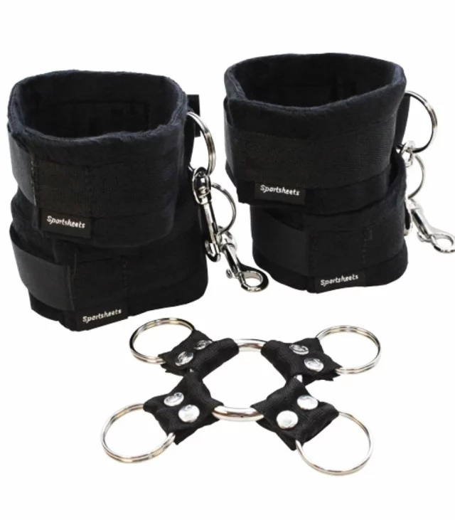 Uprząż do kołyski - Sportsheets Hog Tie & Cuff Set