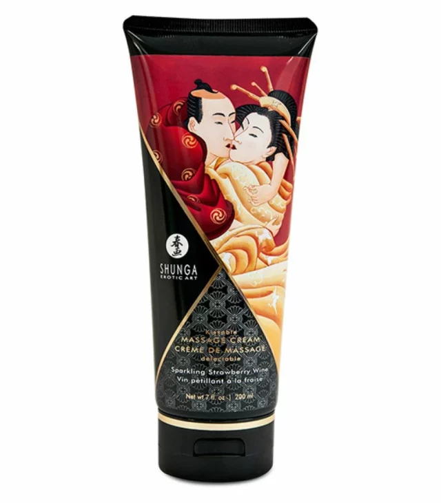 Krem do masażu - Shunga Massage Cream Sparkling Strawberry Wine 200 ml