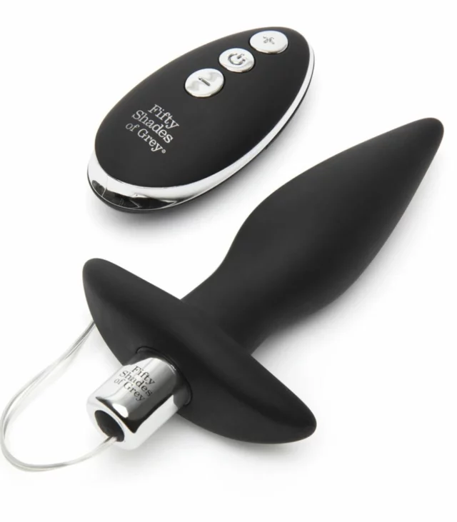 Plug analny wibrujący - Fifty Shades of Grey Relentless Vibrations Remote Control Butt Plug